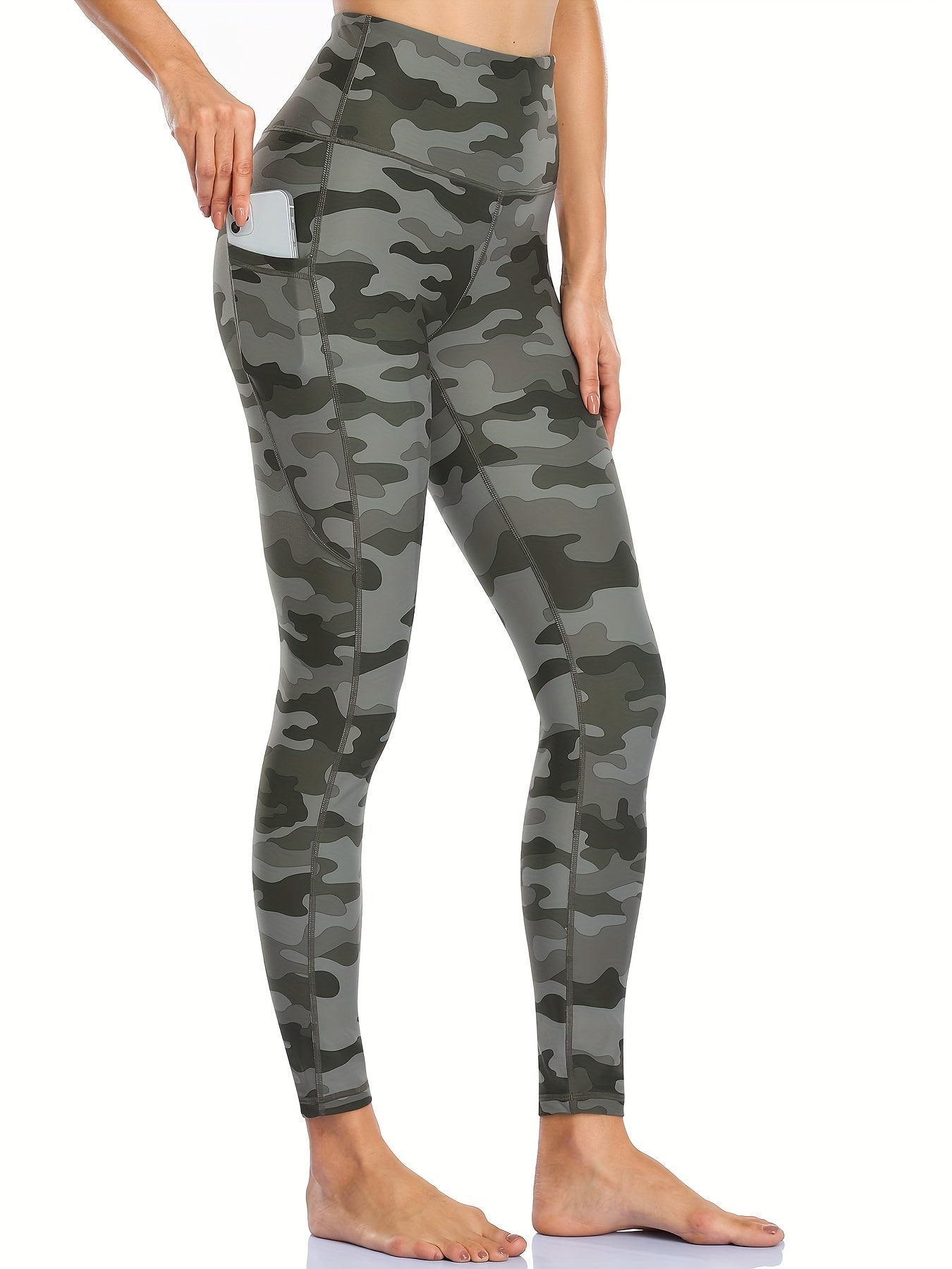 Tummy Control Yoga Pants With Pockets High Waist Leggings Fitness Workout Pants