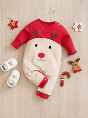 Adorable Elk Shape Baby Long Sleeve Bodysuit