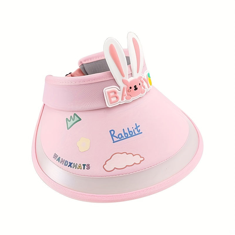 Kids Sun Protection Hat Summer UV Baby Sunshade Breathable Girls Cartoon Sun Hat