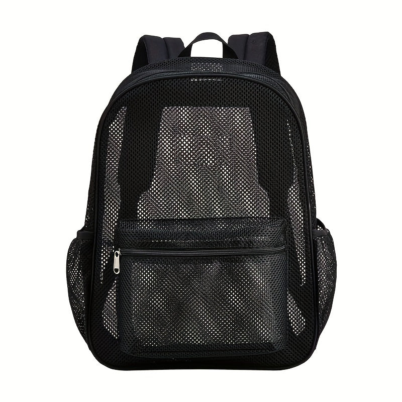 Semi Transparent Mesh Backpack Heavy Duty Lightweight Beach Bag