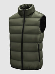 Men's Warm Winter Zip Up Vest with Pockets