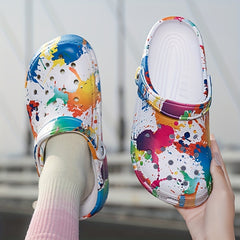 Women's Tie Dye Clogs Soft Sole Garden Shoes