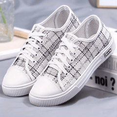 Women's Canvas Lace-Up Low Top Skate Shoes