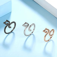 2pcs Adjustable Crochet Thread Ring Kitten Ring Knitting Tool for Jewelry