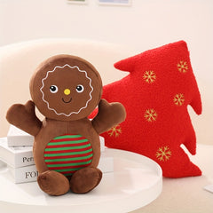 Gingerbread Man Plushie Toy Doll - Christmas Decoration Soft Anime Pillow