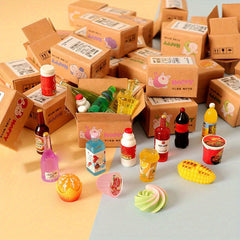 Mini Express Box Mini Food and Beverage Set Kitchen Toys 1 12 Doll