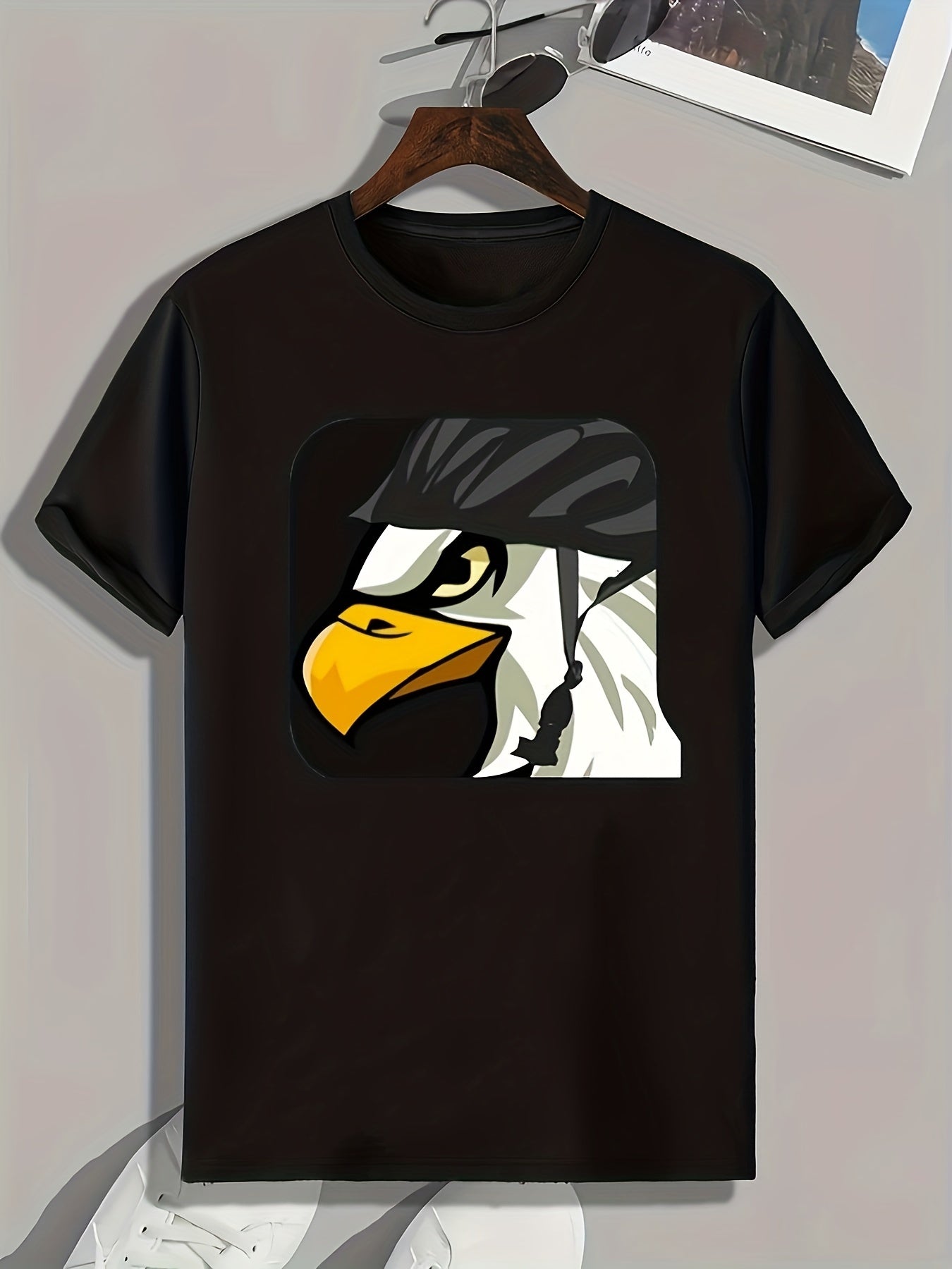 Bird Print Men's Graphic T shirt Casual Comfy Tees For Summer