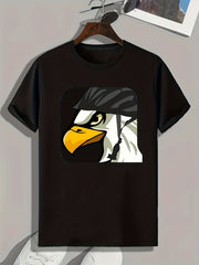 Bird Print Men's Graphic T shirt Casual Comfy Tees For Summer