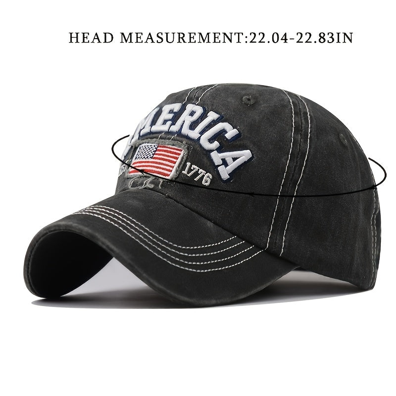 Embroidered America Flag Baseball Cap