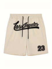 Men's Casual Solid Drawstring Shorts For Summer