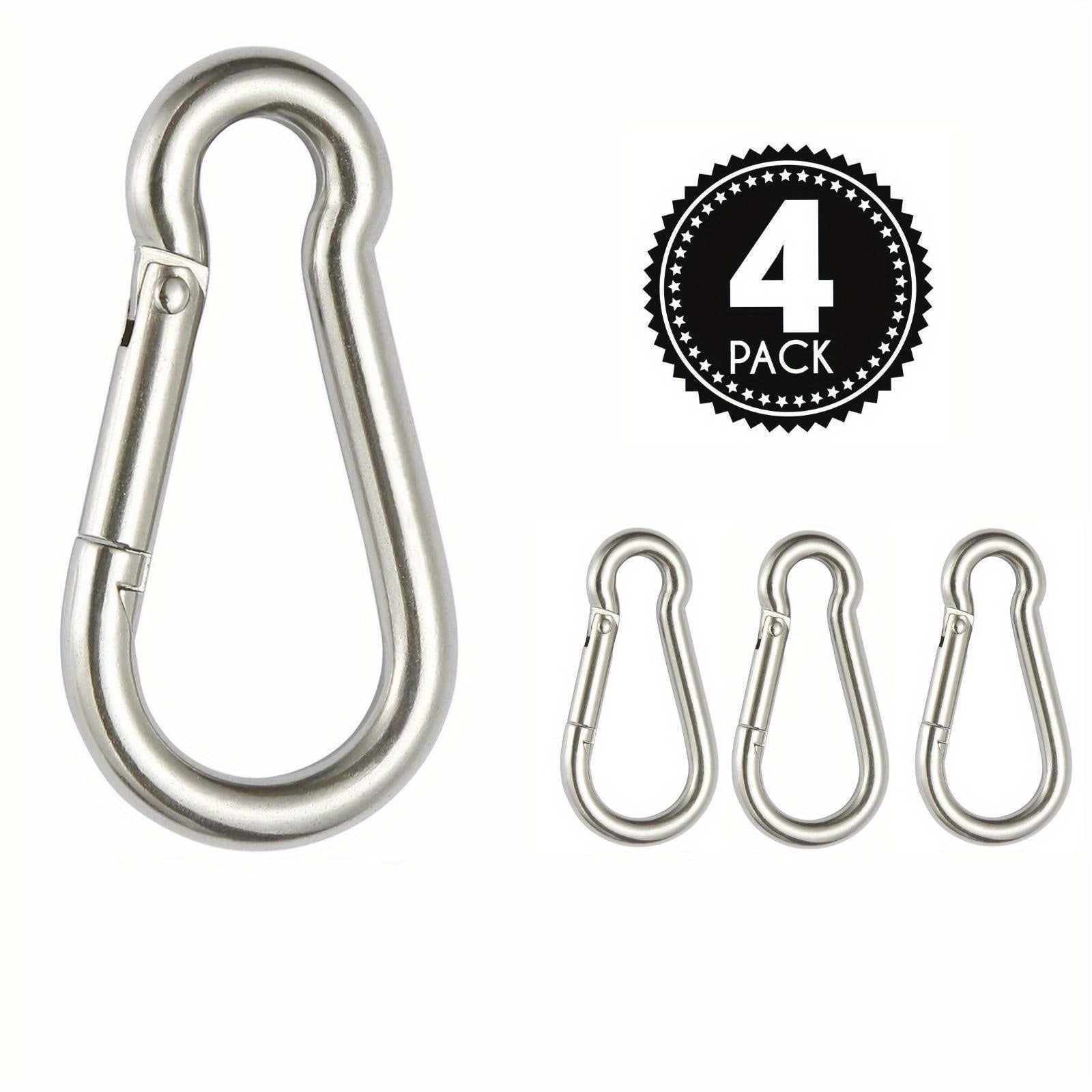 Assorted Sizes Stainless Steel Carabiner Heavy Duty Clips