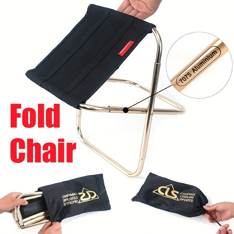 Portable Folding Stool Aluminum Foldable Stool For Outdoor Activities