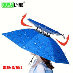 OUYALINE Foldable UV Protection Head Mounted Umbrella for Outdoor