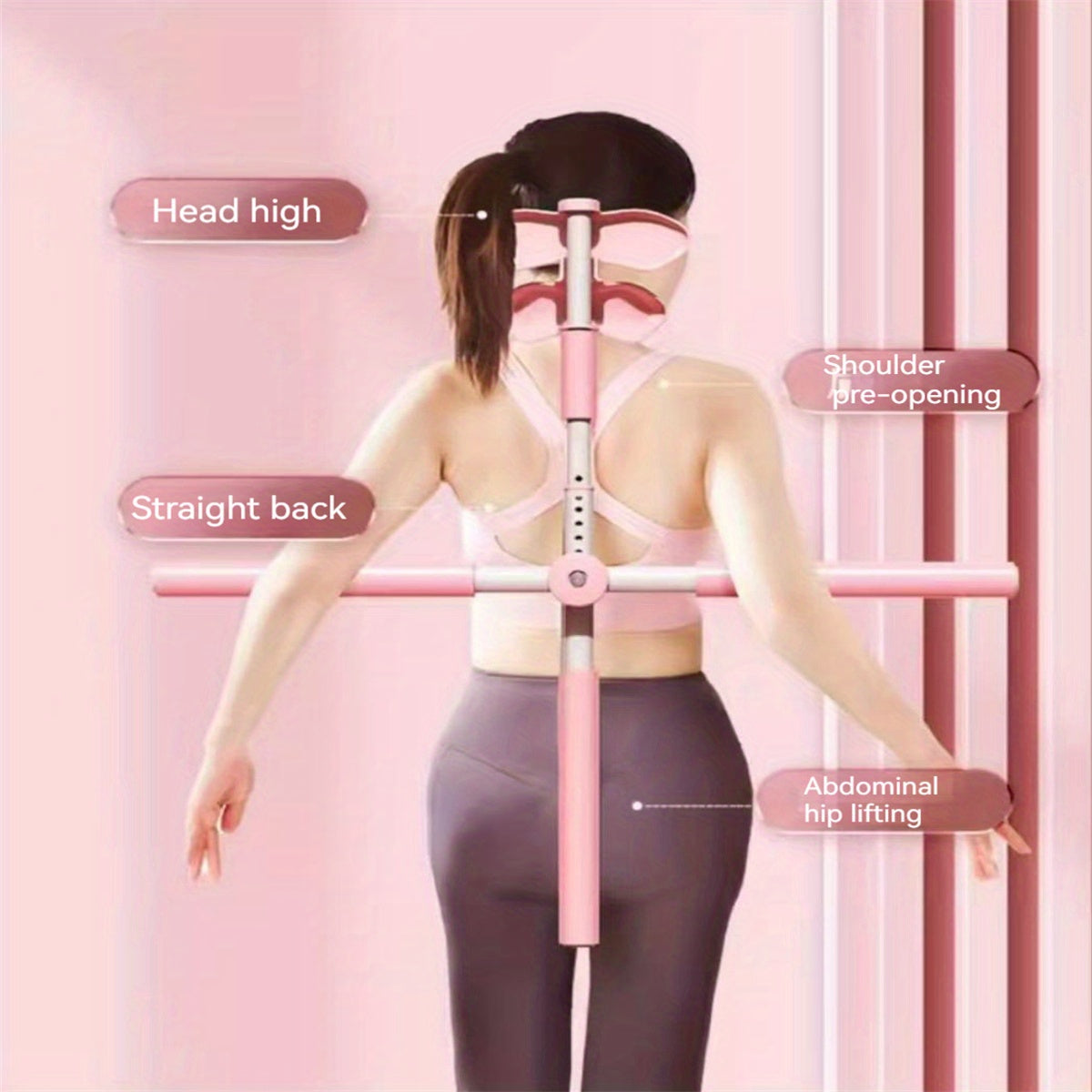 Adjustable Yoga Stick for Posture Correction and Full Body Stretching