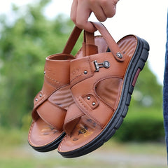 Men's Slip On Slide Strap Sandals - Summer Outdoor Walking Shoes