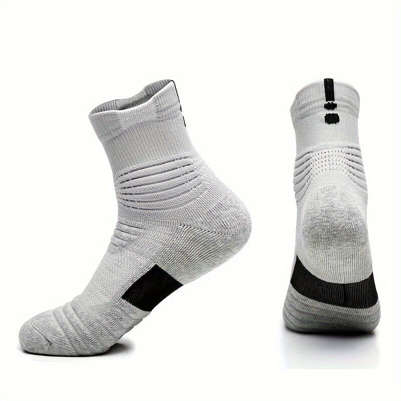 3pairs Basketball Socks Men's Sports Socks Quarter Socks