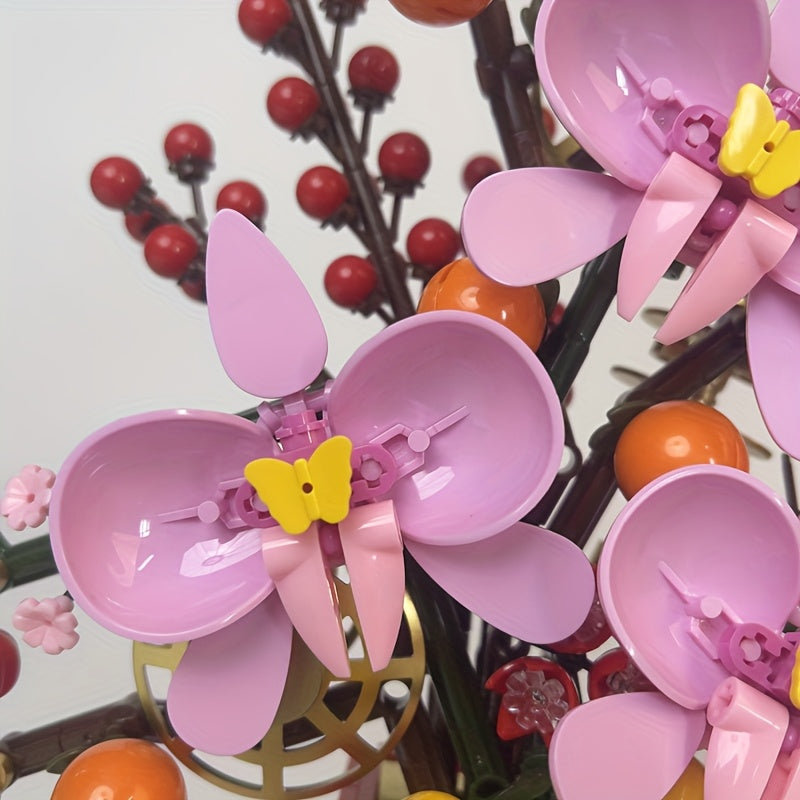 Persimmon Ruyi Eternal Flower Potted Plant DIY Toy