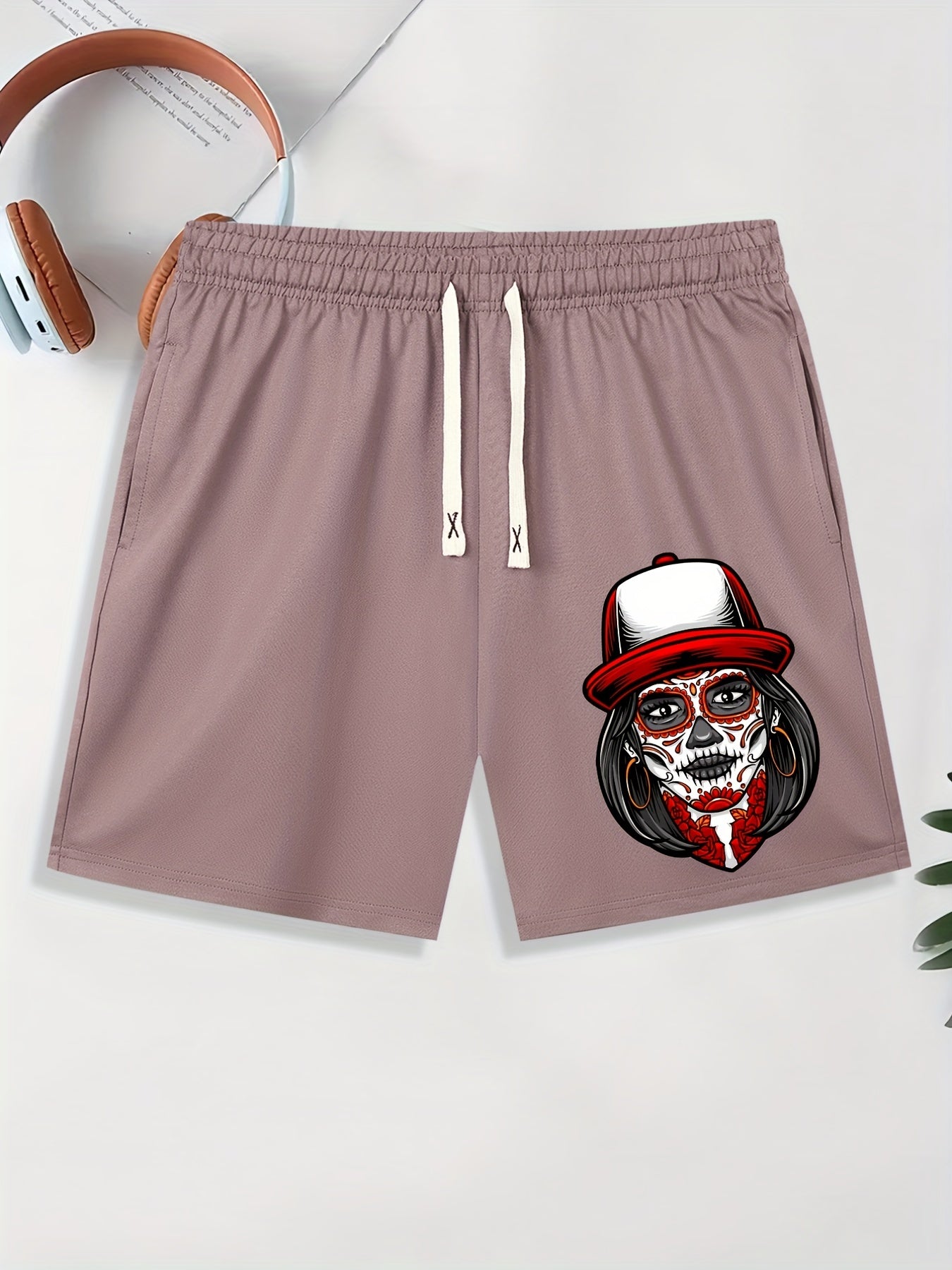 Men's Totem Beauty Graphic Shorts Casual Drawstring Shorts For Summer