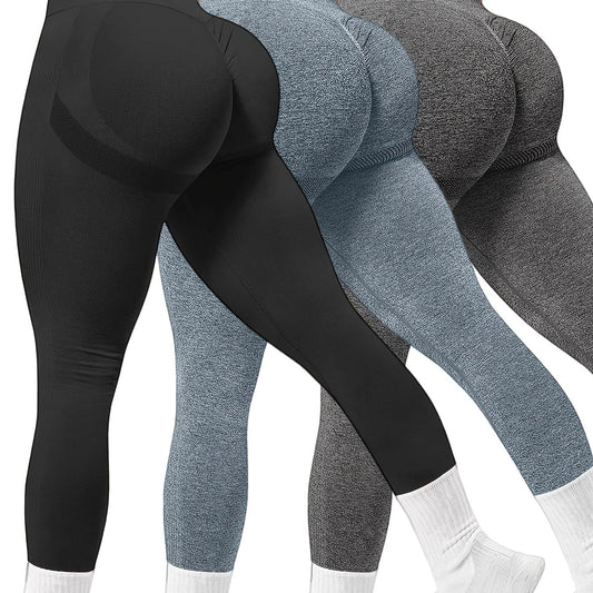 3pcs Butt Lifting Workout Leggings for Women Scrunch Butt Gym Booty Tights
