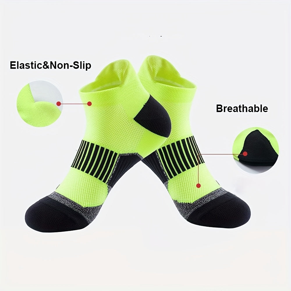3 Pairs Outdoor Running Socks Anti-Odor Breathable Cycling Short Socks