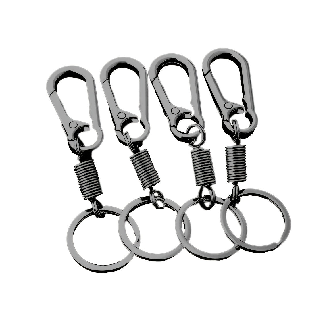 4pcs Spring Buckle Keychain Clip Key Ring Retractable Key Ring Key Holder