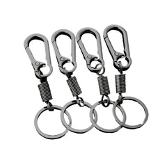 4pcs Spring Buckle Keychain Clip Key Ring Retractable Key Ring Key Holder