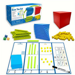 131pcs Base Ten Blocks Math Manipulatives Set