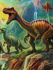 Colorful Dinosaur 3D Print T Shirt for Kids Boys Short Sleeve Tee