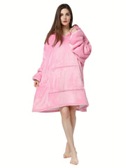 Oversized Fleece Hooded Lounge Robe