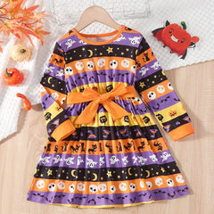 Halloween Girls Spooktacular Long Sleeve Dress
