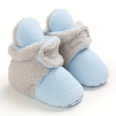 Warm Hook and Loop Fastener Boots for Baby Boys and Girls