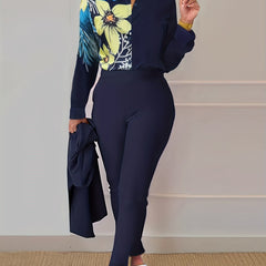 Floral Print Shirt & Pants Set