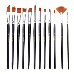 18pcs Paint Brush Set Enhanced Synthetic Brush Set