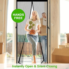 Magnetic Screen Door Fits 84x200cm Doors - Heavy Duty Fiberglass Mesh