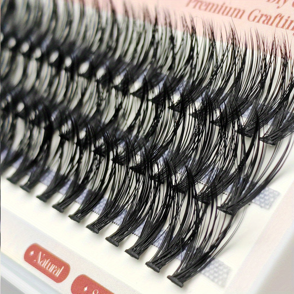 60 Pcs Cluster Lashes 3D Comic Style False Eyelashes Makeup Tool
