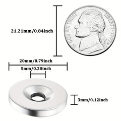 12pcs Heavy Duty Ring Neodymium Magnet 20x3mm