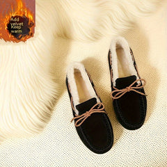 Women's Plush Lined Thermal Slip On Loafers Shoes Keep Warm