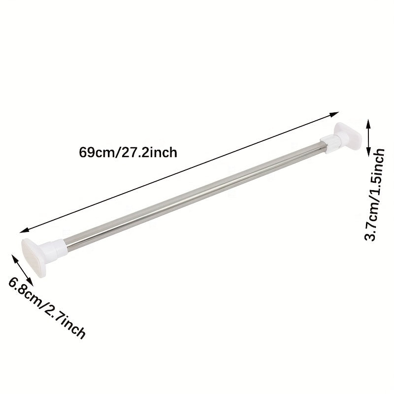 Telescopic Shower Curtain Rod Easy Installation