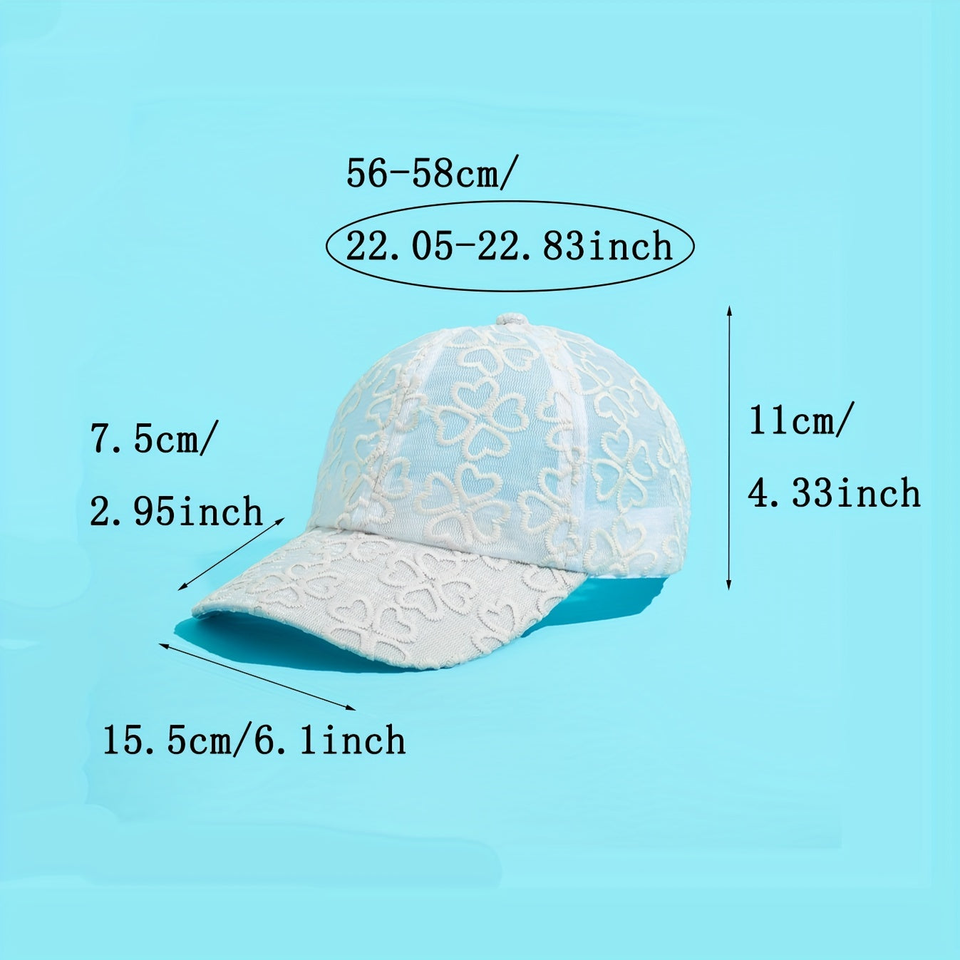 Lucky Clover Embroidery Trucker Hat Mesh Baseball Cap Lightweight Dad Hats