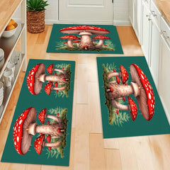 Mushroom Pattern Area Rug for Bathroom Kitchen Living Room