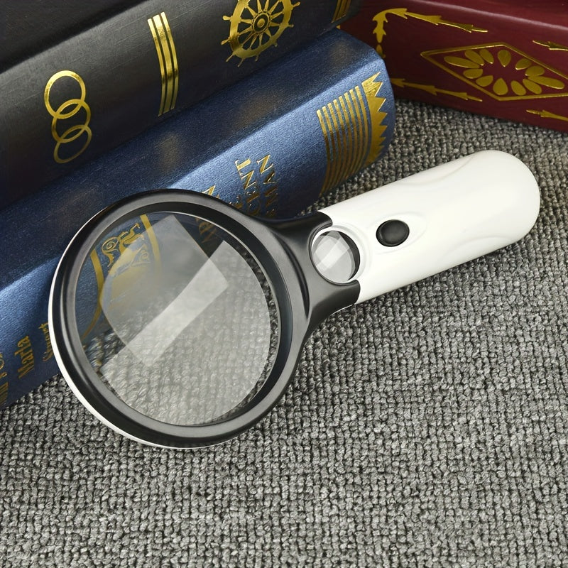 LED Handheld Magnifying Glass 3X with 10X Illuminated Loupe