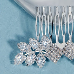 Rhinestone Alloy Hair Comb Head Jewelry for Wedding Prom