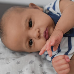 Dark Brown Skin Reborn Baby Doll Painted Hair 3D Skin