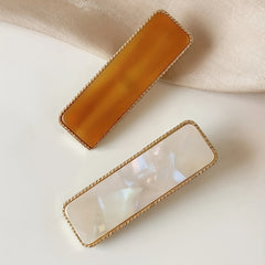 2pcs Retro Square Hair Clip Side Clip Bangs Clip Hair Accessories For Girls