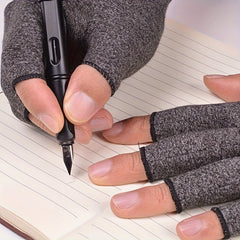Gray Half Finger Fitness Gloves For Cycling And Health