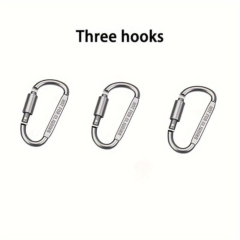 Thick Bottle Hanging Buckle Aluminum Alloy D ring For Camping