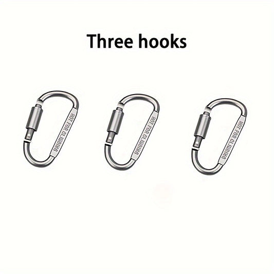 Thick Bottle Hanging Buckle Aluminum Alloy D ring For Camping