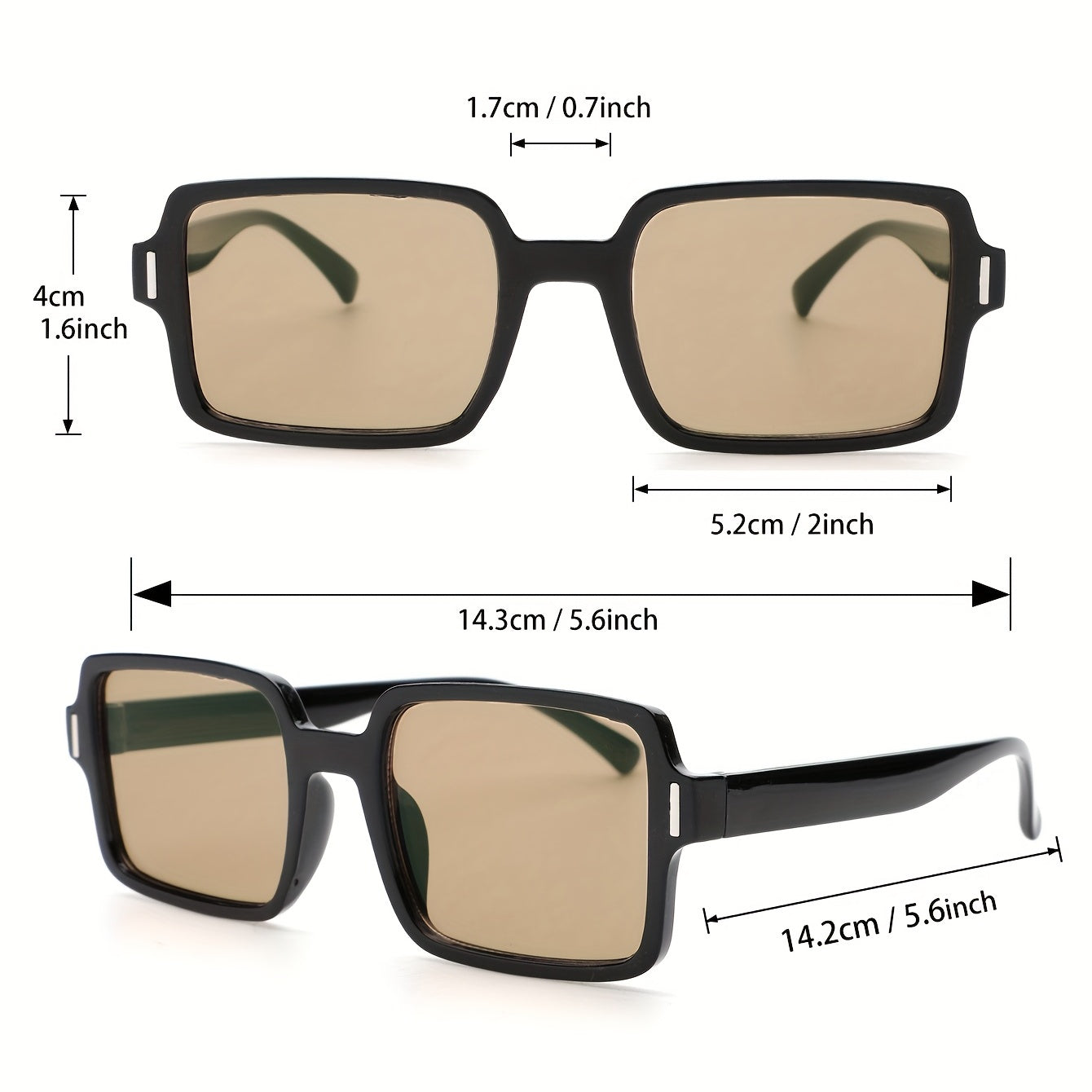 Square Oval Sunglasses Retro Punk UV400 Sun Shades For Party Beach