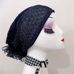 Mesh Lace Turban Cap Beanie Head Wrap Lightweight