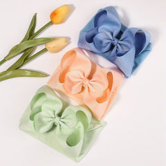 9pcs Baby Girl Nylon Headbands Elastic Stretchy Bow Hairbands